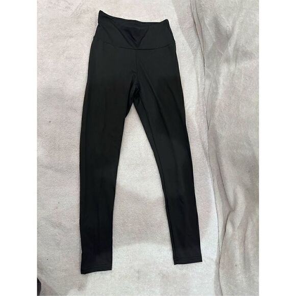 No Brand Pants - Black legging , butt lifting scrunched in back size S